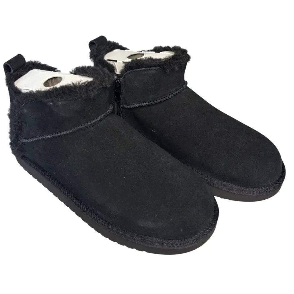 Koolaburra by UGG Kids Koola Ultra Mini Boot Black Suede Girls Size 4 Women's 6